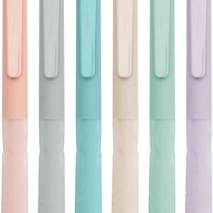 Ballpoint Pens 1.0mm Medium Point Black Ink Pens Retractable | Cute Pens Ballpoint Smooth Writing Pens with Super Soft Grip for Nurses Teachers (6-pack)