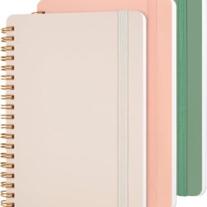 3 PCS Small Spiral Notebook 5x7, Notebooks for Note Taking,  Spiral Journal Notebook, Work Notebook Small Notebooks 5x7 with Strap, Cute Notebooks for Women 70 Sheets/Note Books