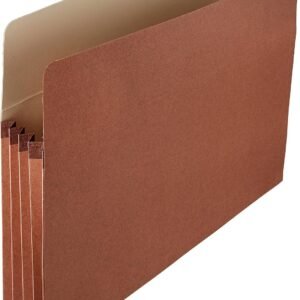Expanding File Folder Organizer with Pockets,  Size, 3.5-Inch Expansion, 25-Pack, 9.5 x 11.75 Inches, Brown